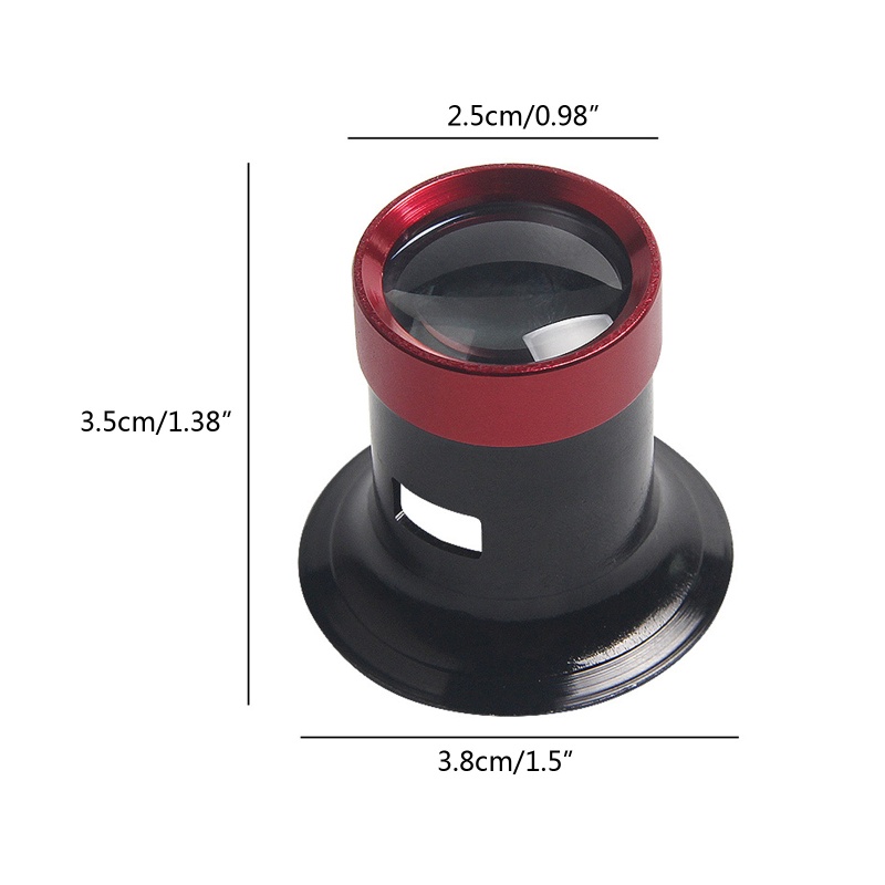 Kính Lúp 5X / 10X / 15X / 20X Bằng Hợp Kim Nhôm Dùng Sửa Chữa Đồng Hồ Tiện Dụng