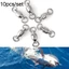 JVSUB 10 CÁI Đầu nối xoay câu cá bằng thép không gỉ Kích thước 0 # đến 10 # Thùng chịu lực
