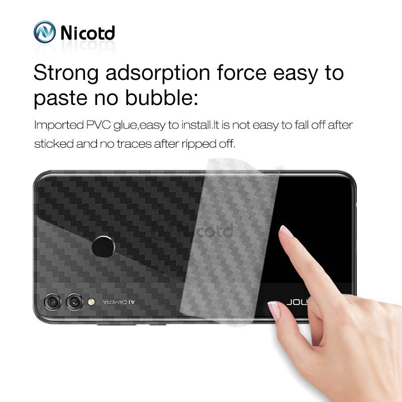 Phim Bảo Vệ Carbon Mặt Sau 3D Cho Huawei Y5 / Y6 Pro / Y6p / Y7 Pro / Y7a / Y8p / Y9 / Y9 Prime / Y9s Phim Bìa Mềm