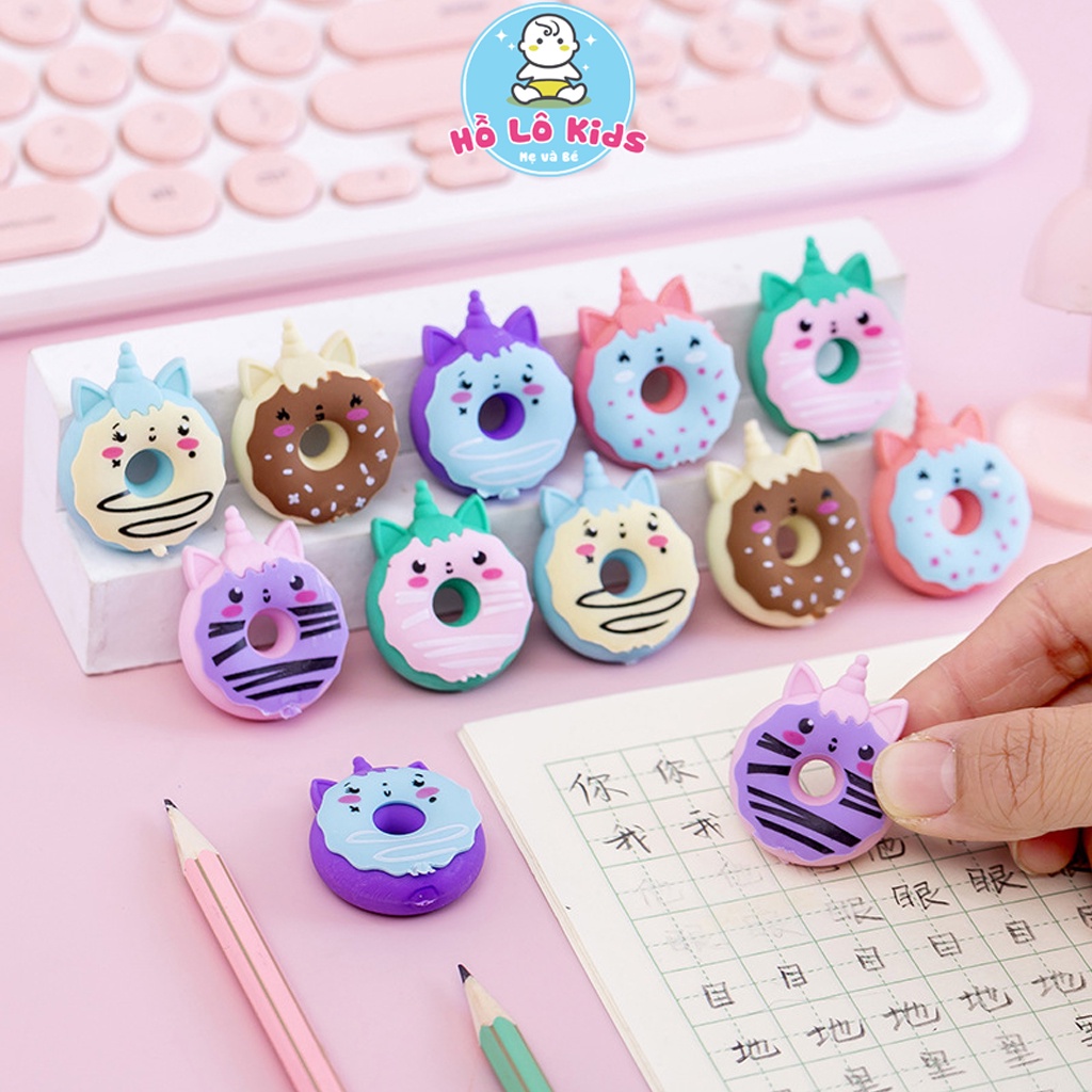 Gôm tẩy bút chì hình bánh rán cute dễ thương siêu sạch cho học sinh Hồ ...