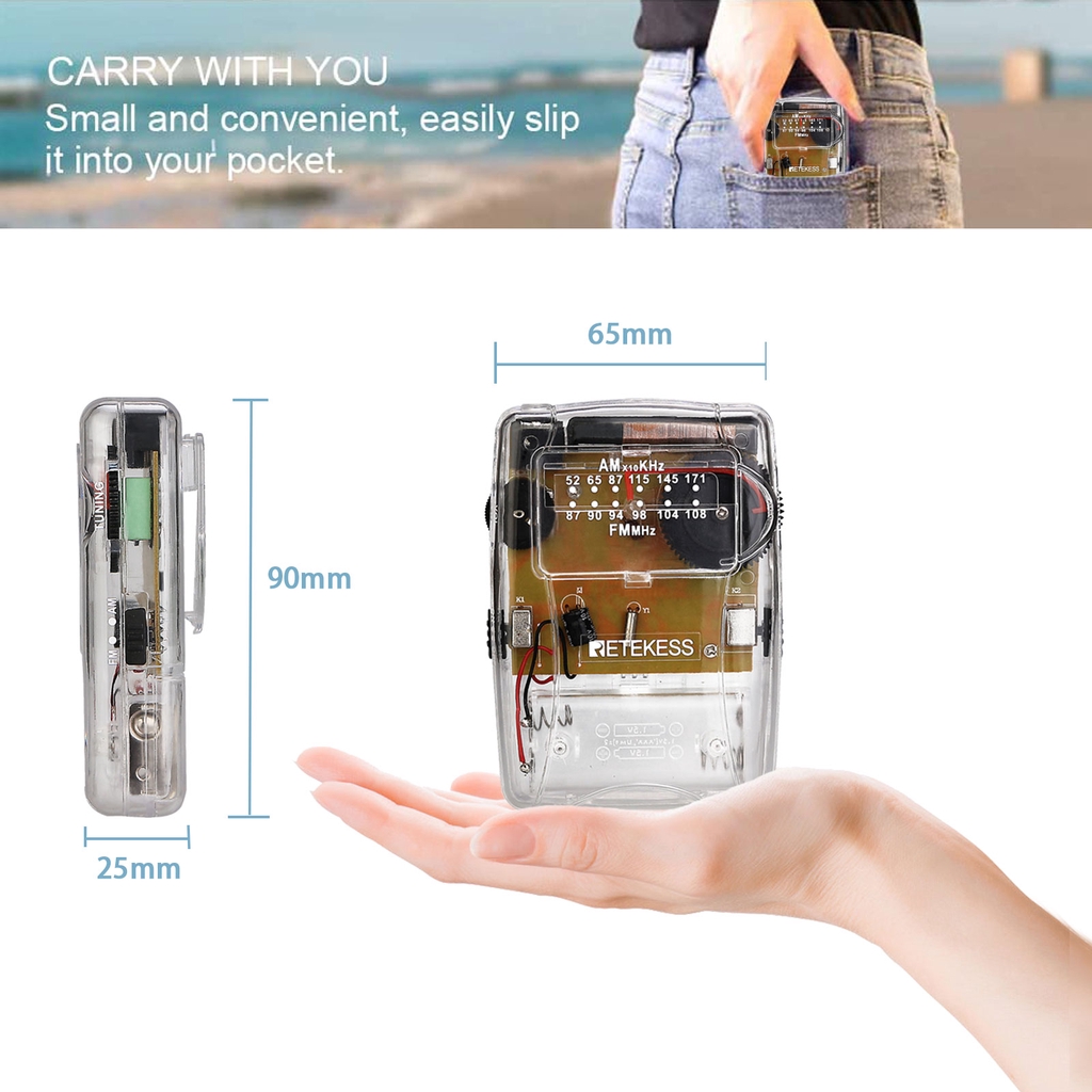 Ảnh Tai Nghe Hỗ Trợ Đài FM Retekess TR624 3