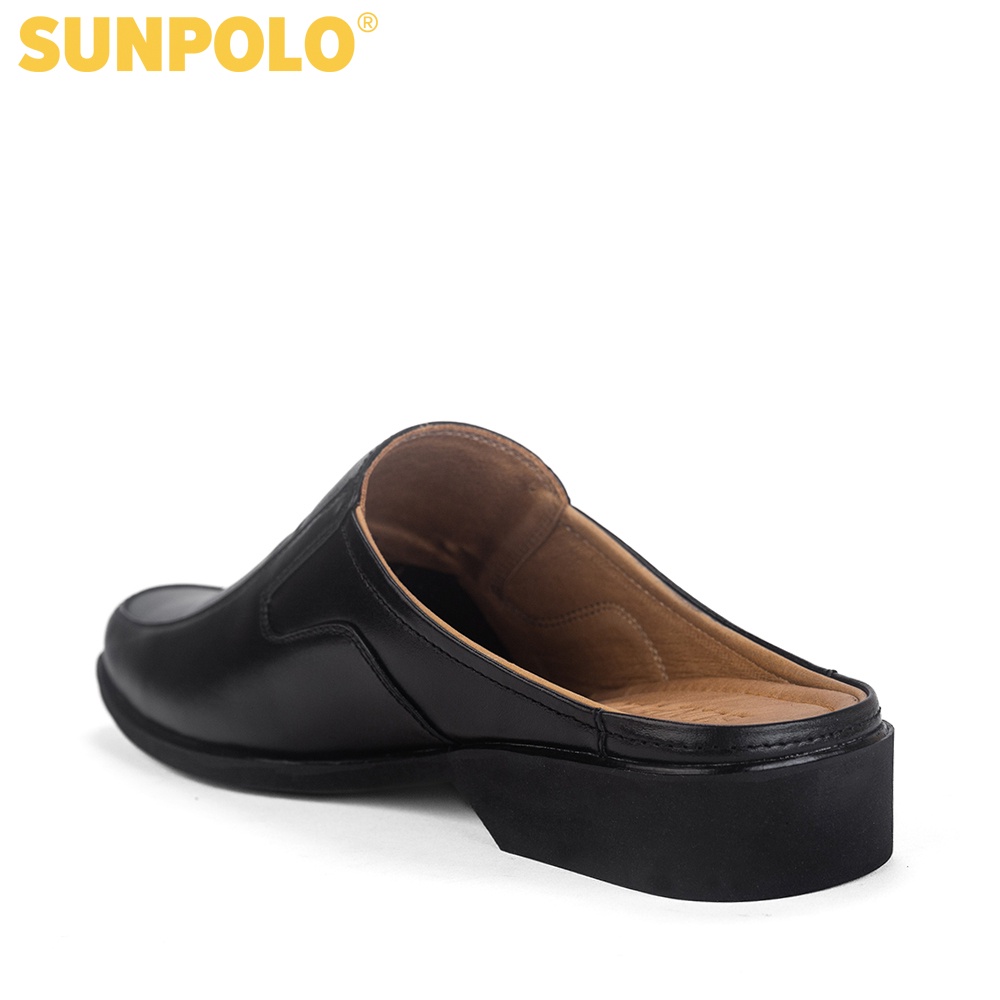 Ảnh Giày sục dép nam Da bò cao cấp SUNPOLO đi làm công sở, đi chơi SPO001 3