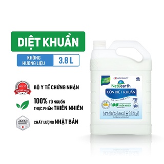 Cồn Diệt Khuẩn Natuearth Can 3,8L – Dùng Trong Gia Dụng Và Y Tế (Công Nghệ Nhật Bản)