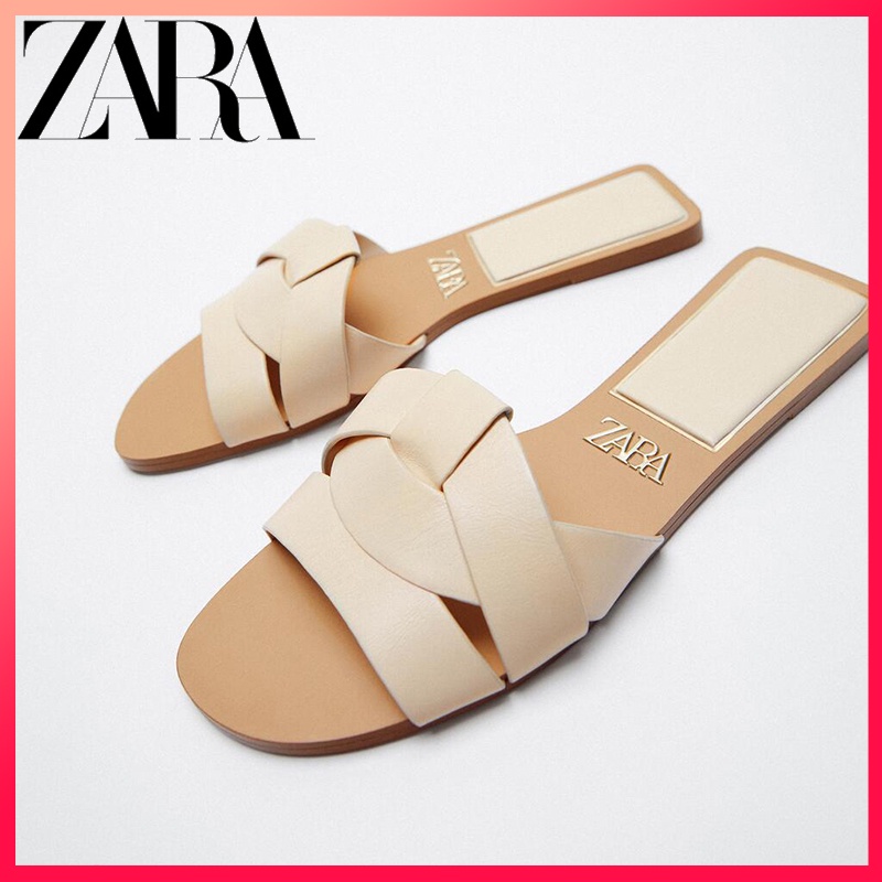 Dép sandal phẳng ba màu mới mùa hè ZARA | Shopee Việt Nam