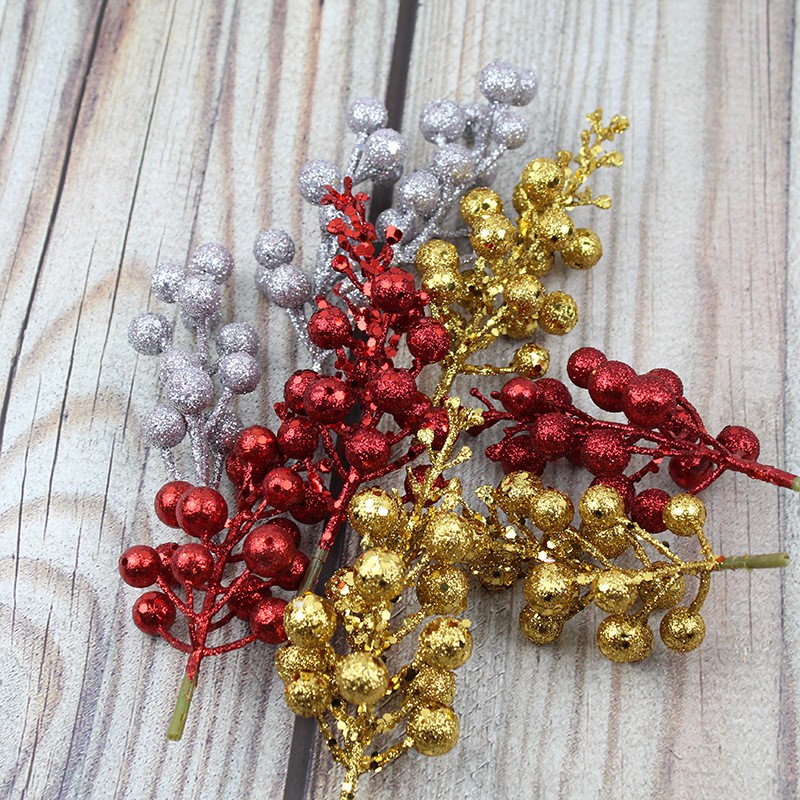 Chùm sung Chùm quả cherry các mẫu quả trang trí cây thông trang trí vòng nguyệt quế - Phụ kiện Giáng Sinh đẹp