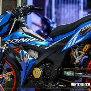 Tem rời cao cấp dán Sonic xanh. Tem 2017 chất liệu Candy ánh kim độc đáo. Decal for motorbike