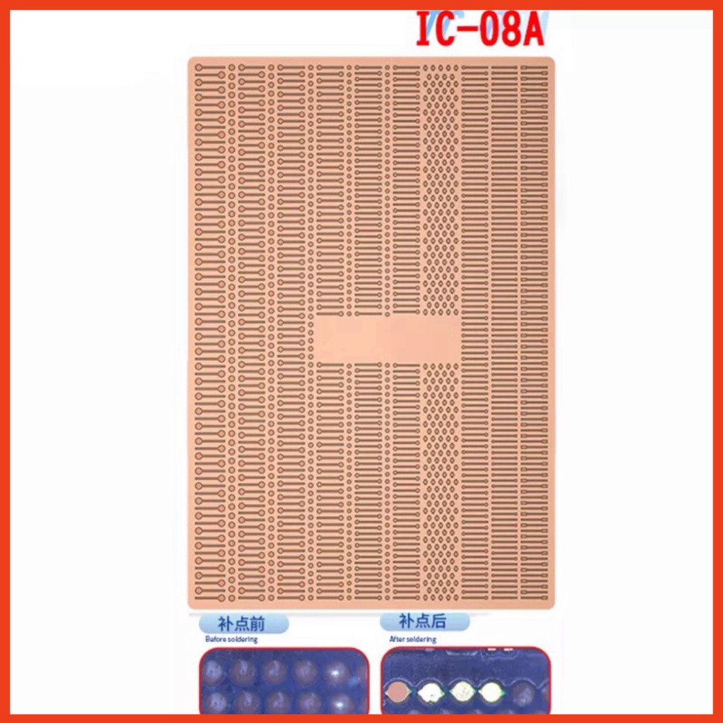 Miếng hàn nguyên bản B&R IC-08A dùng hàn nối các điểm đứt trên main điện thoại