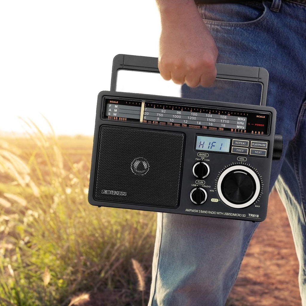 Ảnh Máy nghe nhạc MP3 radio FM RETEKESS TR618 AM SW kèm phụ kiện 2