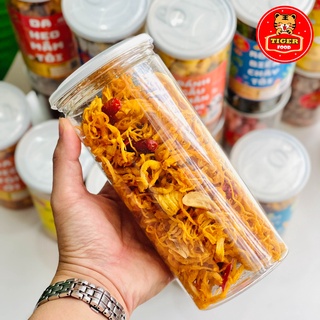 Khô Gà Bơ Tỏi Xé Cay 💖TIGER FOOD💖 Khô Gà Bơ Tỏi Đậm Vị Siêu Ngon Lon 300g - Đồ Ăn Vặt Sài Gòn
