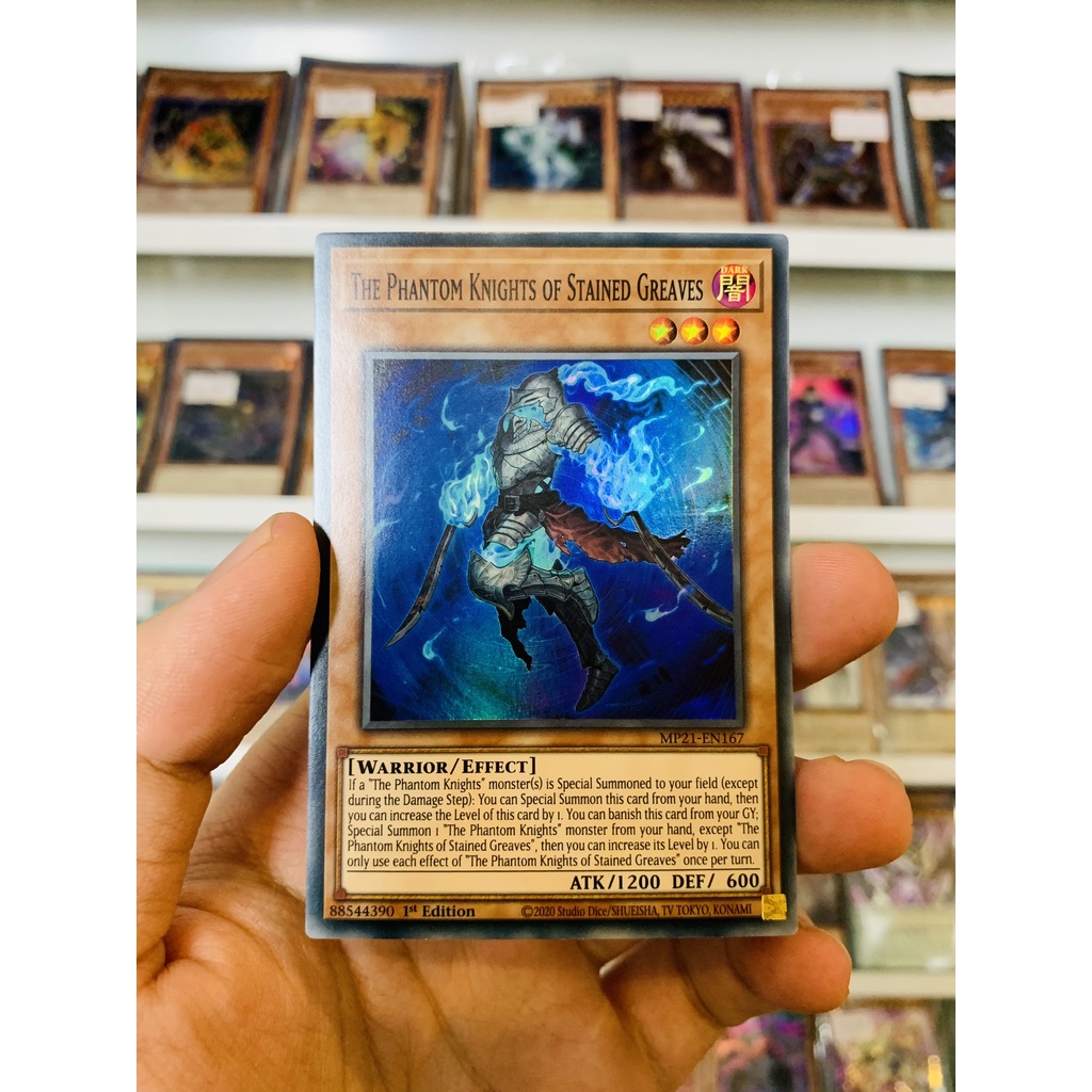 Thẻ Bài Lẻ Yugioh Mã Mp21 En167 The Phantom Knights Of Stained Greaves Super Rare 1st 2369