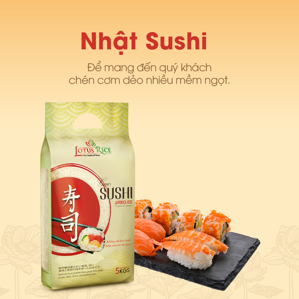 Gạo Nhật Sushi Lotus Rice 2kg - Chuẩn nhà hàng Nhật | Shopee Việt Nam