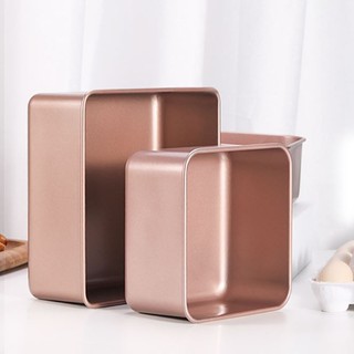 Khuôn Bông Lan Vuông *Vàng Đồng* - Chống Dính Dày Dặn - Làm Bánh CASTELLA Tại Gia