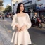 đầm trắng tiểu thư tay bồng