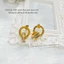 Bông tai titan nữ không gỉ khắc số la mã phong cách thời trang hàn quốc