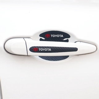 Bộ 4/8 Miếng Dán Bảo Vệ Tay Cầm Xe Hơi Bằng Sợi Carbon Cho Toyota Wish Vios Avanza Fortuner Innova Camry Corolla