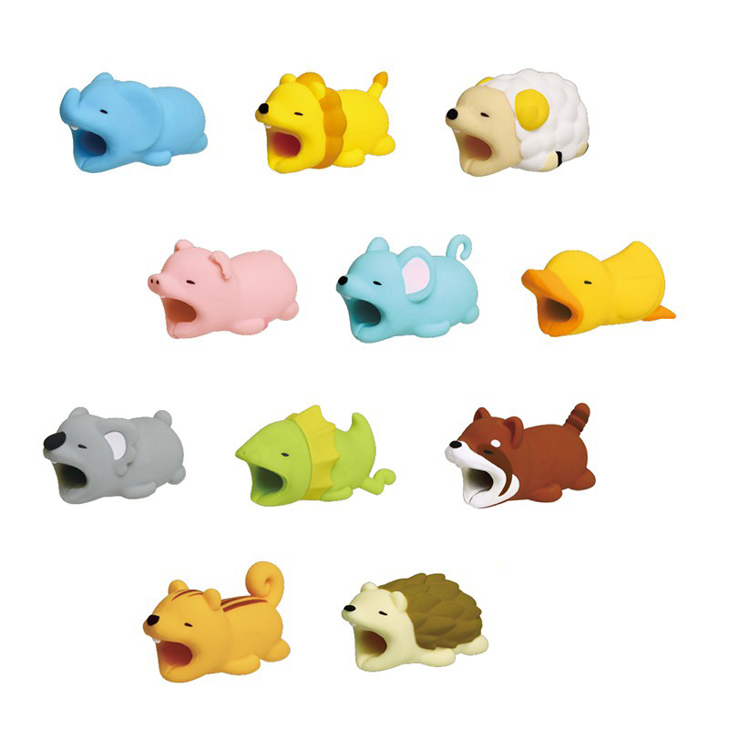 Phụ kiện thú silicon bọc bảo vệ đầu dây cáp sạc USB Cable Bite siêu cute siêu dễ thương