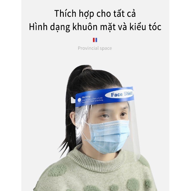 TẤM CHẮN GIỌT BẮN, PHÒNG DỊCH, BẢO HỘ SỨC KHỎE KÈM DÂY CHUN ĐỂ ĐEO (1 cái)