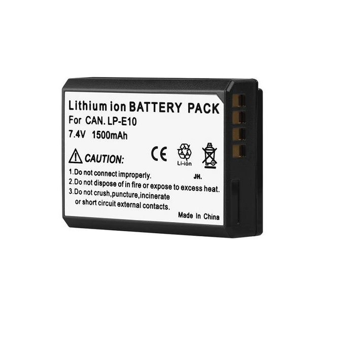 Replacement Canon LP-E10 Camera Battery (7.4 Volt, 1100 mAh, Li-Ion