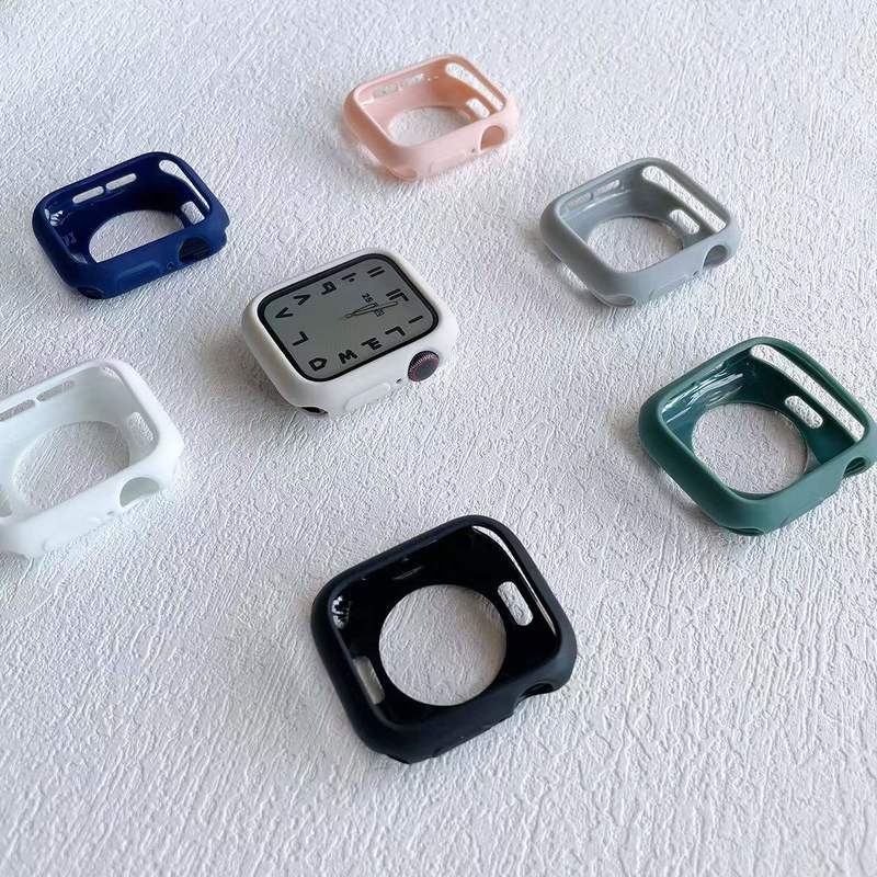 Ốp Silicon Mềm Kẹo Cho Apple Watch 46MM series 11 10 ultra 3 8 se 7 6 5 4 3 i-Watch 45 41 49mm 45mm 41m 44mm 40mm SE3 Bao Da 42mm 38mm