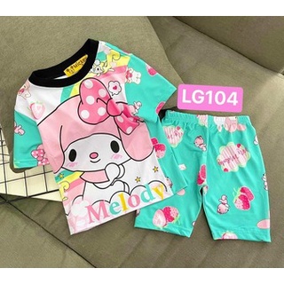 [7-15kg] Sét đồ bộ bé gái lửng họa tiết hoạt hình in 3D loại 1 mềm mịn mát size nhí