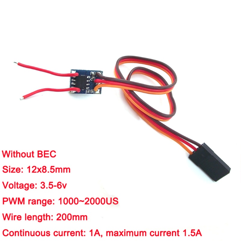 Koolool Micro Electronic Speed Controller Used in Mini Car, Mini Model Aircraft Good Heat Dissipation for Toy Car Assemb