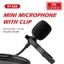 míc Thu Âm Mini Cho Điện Thoại kèm Jack Cắm Tai Nghe dài 2m Chân 3.5mm Earldom E38