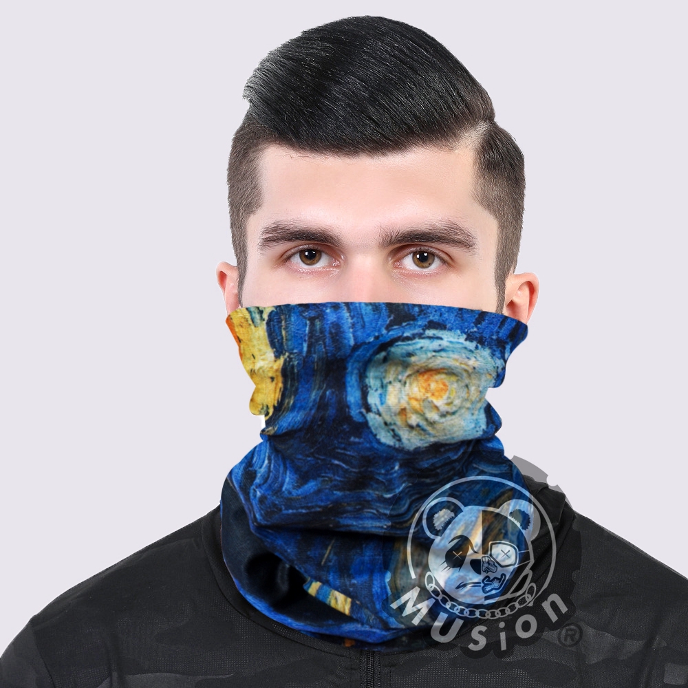 Khăn đa năng Musion mẫu Van Gogh đi phượt chống UV chống bụi
