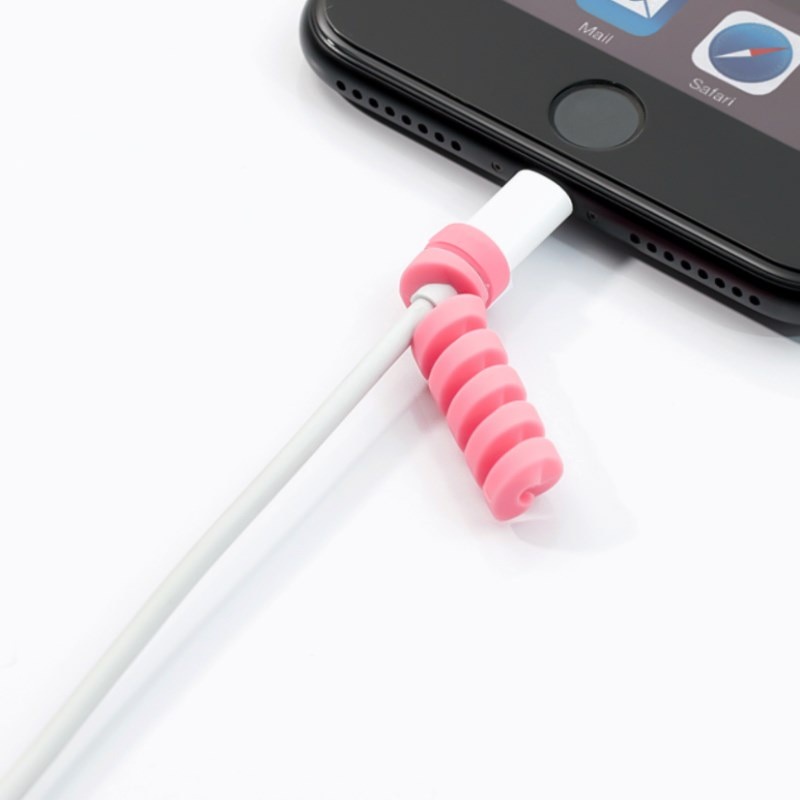 Thích hợp cho cáp dữ liệu xoắn ốc Iphone / Android Bộ sạc tay áo bảo vệ sáng tạo / Cuộn dây tai nghe