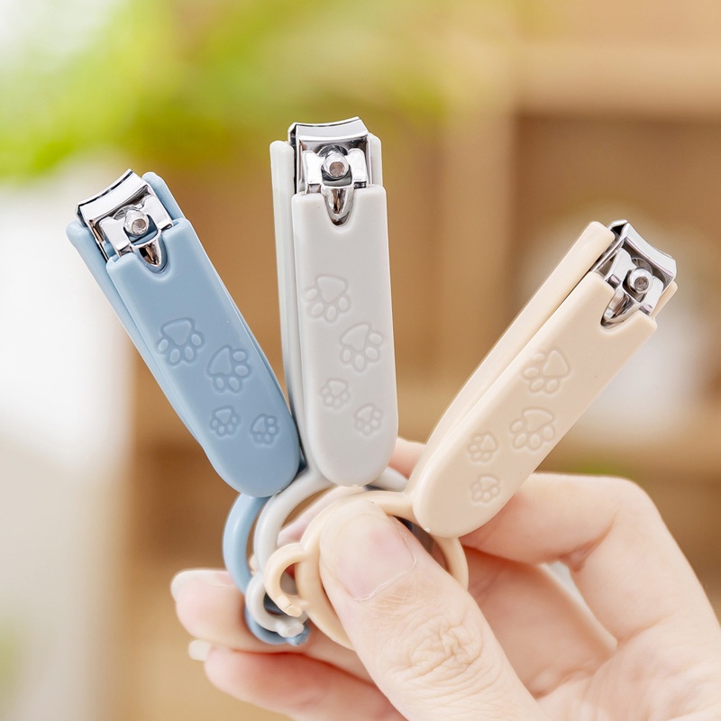 3 Bấm Móng Tay Đơn Sắc Móc Treo Hình Đầu Gấu Xinh