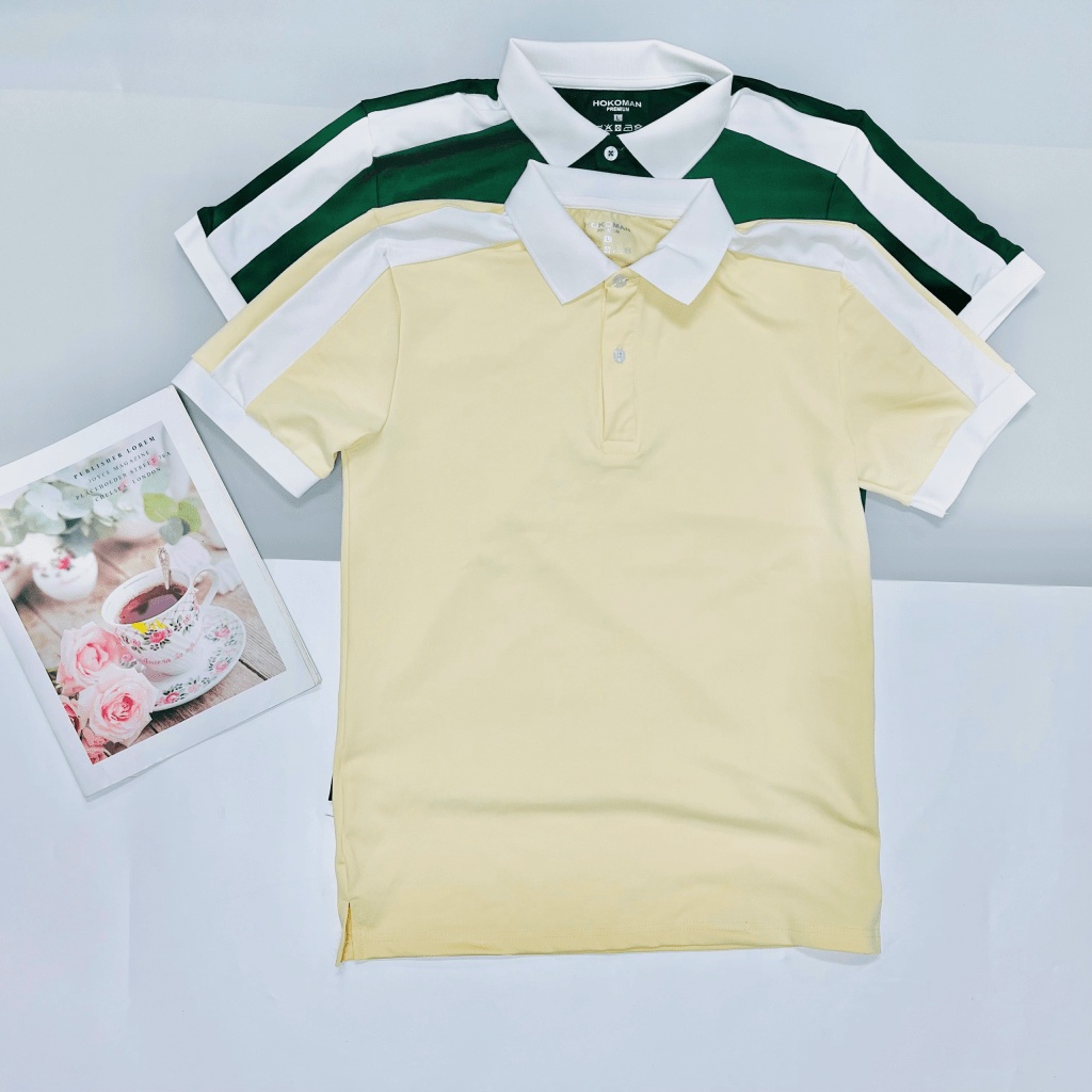 (HCM) ÁO THUN POLO TAY NGẮN THỜI TRANG HÀN QUỐC SIÊU HOT , CỔ BẺ CỰC XỊN HIYU STORE