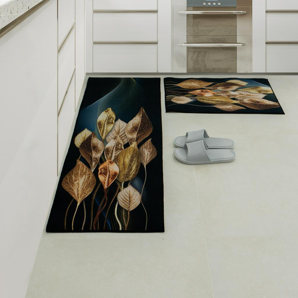 Set 2 Thảm Lau Chân Nhà Bếp Nhung Nỉ Thấm Hút Nước Sang Trọng Passion