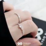 [HCM Hỏa Tốc] Nhẫn bạc nữ 925 KYDOPAL trang sức cá tính đính đá cao cấp siêu sang Ý - 9N18B — ảnh 4