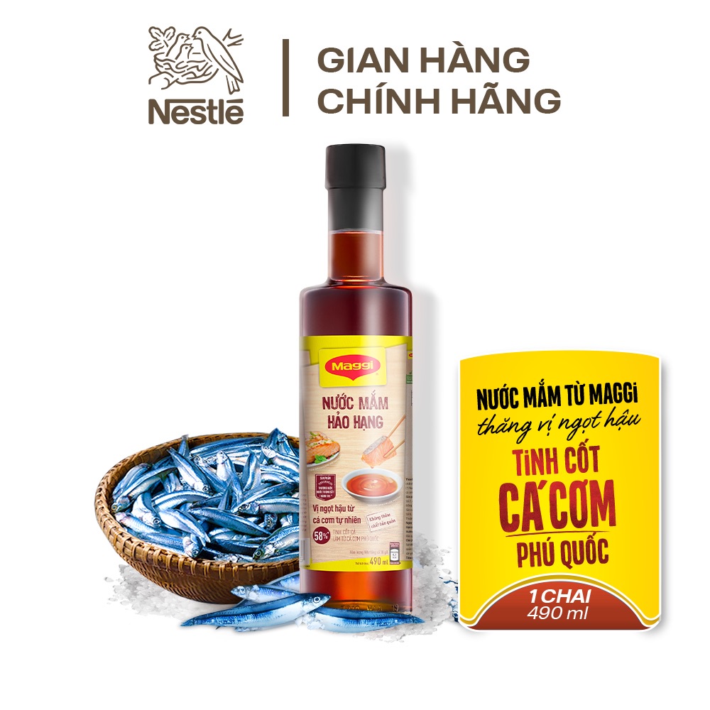 Nước mắm MAGGI Hảo hạng chai thủy tinh 490ml