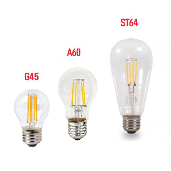 Bóng đèn MONSKY LED Edison thủy tinh chống nước 4W cao cấp G45 A19 ST64 chuyên dùng cho trang trí siêu đẹp