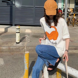 Áo thun HIIXIIVI cotton tay ngắn cổ tròn thời trang mùa hè phong cách Hàn Quốc mới 2024