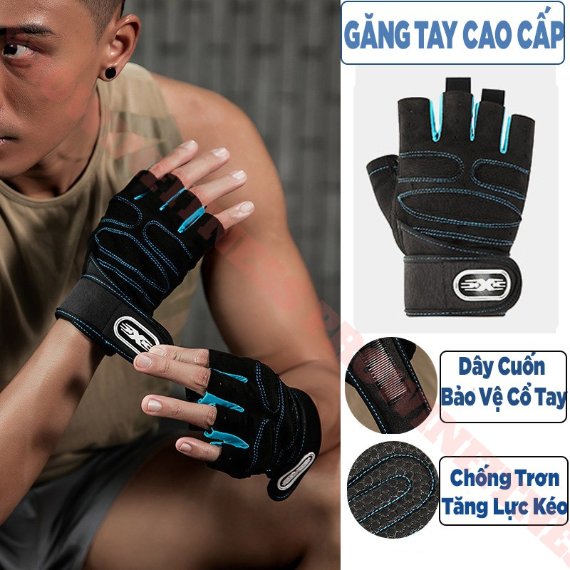 Ảnh Găng tay hỗ trợ tập gym thể thao Prowin fitness chất liệu ma sát cao chống trơn trượt 4