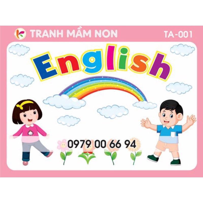 Decal trang trí lớp-Phòng Tiếng Anh- TA001 | Shopee Việt Nam