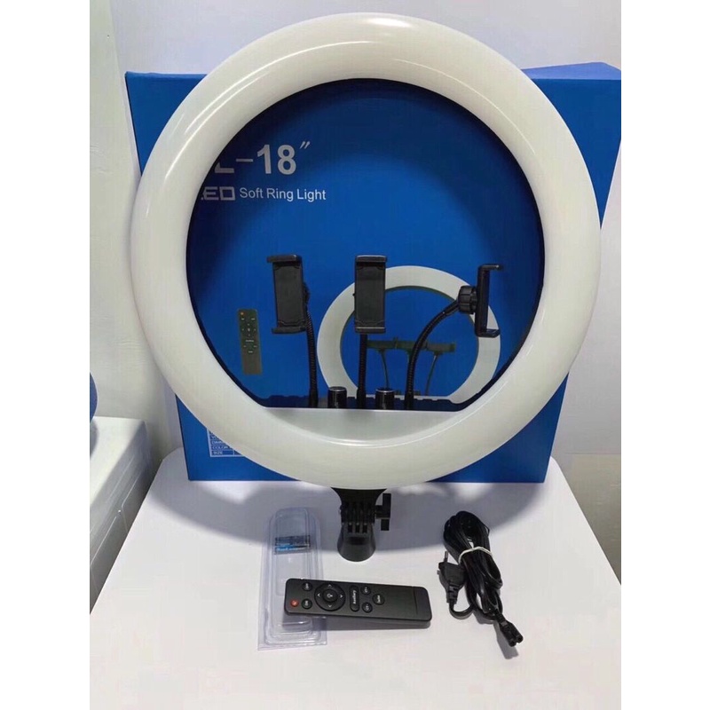 Bộ Đèn Livestream RL21 Size 54cm + Chân Đèn + Kẹp Điện Thoại - Cực Chắc Chắn- Hỗ trợ Makeup Quay Video