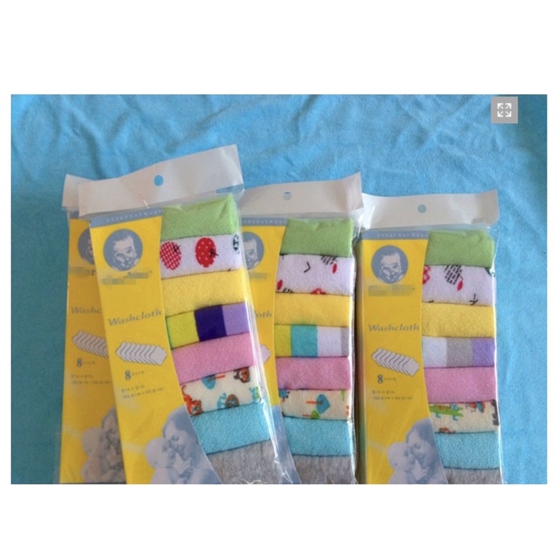 Combo 8 khăn cotton cho bé 20x20cm