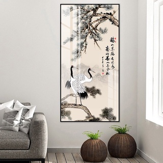 Tranh Tráng Gương Laminate - Treo Tường Tùng Hạc Diên Niên - Tranh Phong Thủy Treo Phòng Khách, Hành Lang