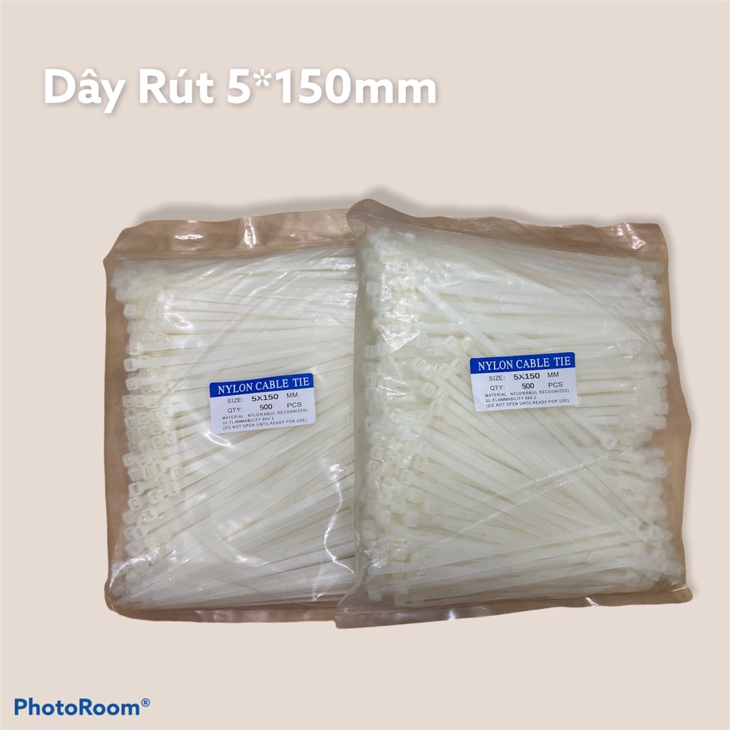 Dây rút nhựa 5*150mm ( ĐÓNG GÓI 1 BỊCH GỒM 500 SỢI DÂY RÚT ) | Shopee ...