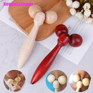 ELBBKG [Hàng mới về] Con lăn massage chăm sóc sức khỏe bằng gỗ tiện lợi