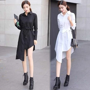 Áo Thun Nữ Lệch Tà Màu Trắng / Đen / Trắng / Xanh / Đỏ / Hồng