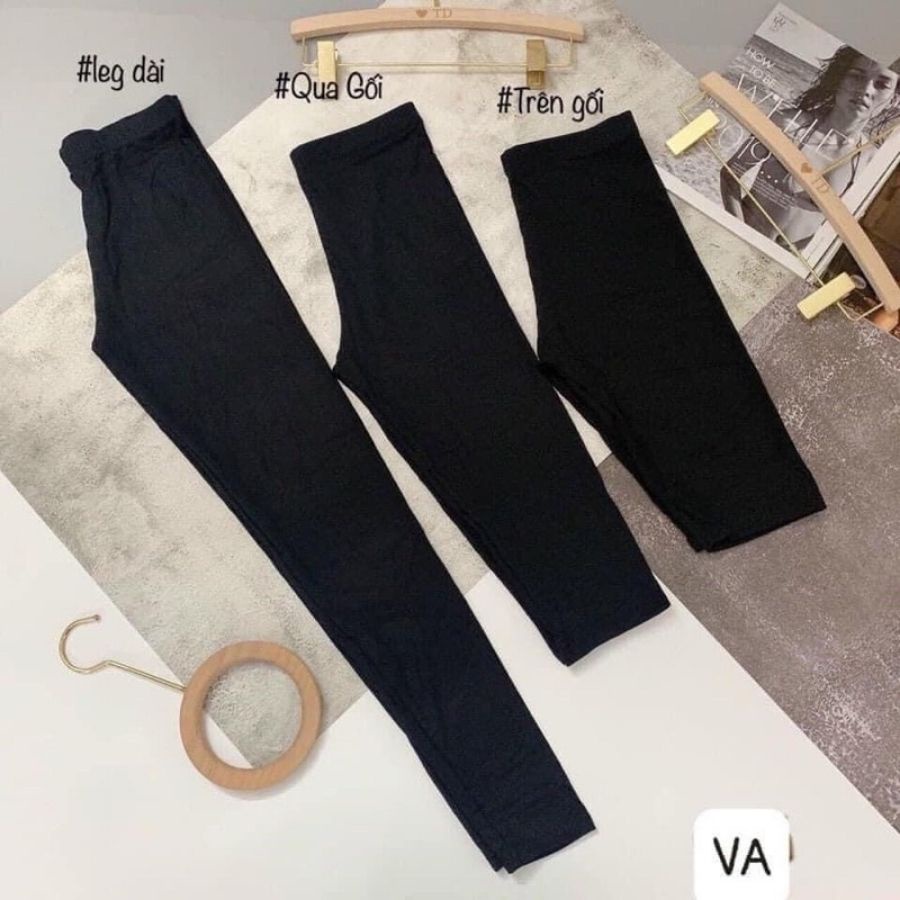 Quần Legging Nữ Đen Cạp Cao Nâng Mông Co Giãn Bigsize Có Túi Quần Đùi Lửng Dài ESHOP QL02
