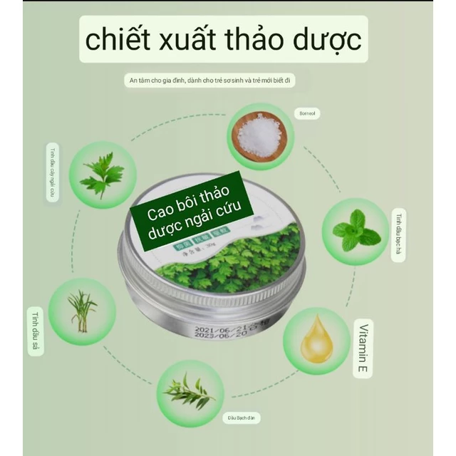 Cao bôi chống muỗi đốt cao ngải cứu thảo dược- Giảm ngứa, sưng tấy .An toàn cho trẻ và cả gia đình