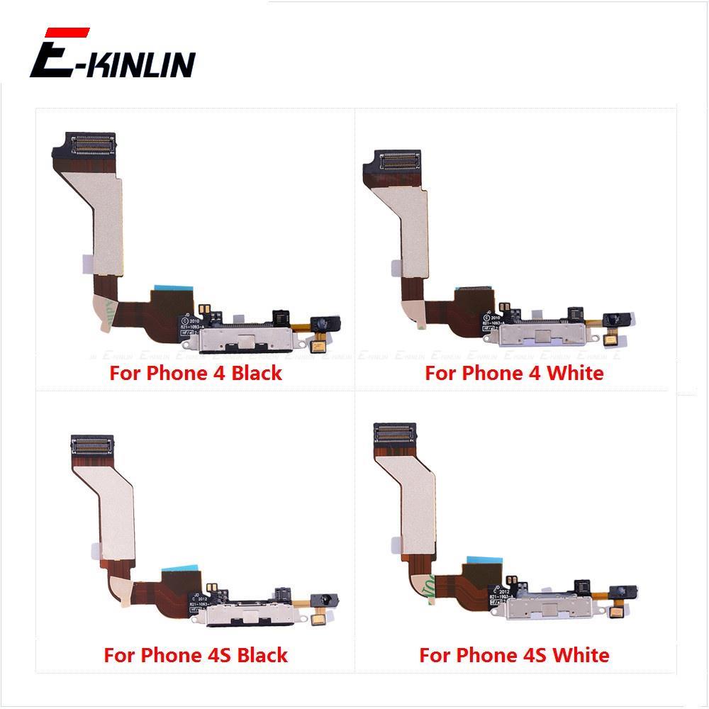 Sạc USB Cắm Cổng Sạc Dock Kết Nối Cáp Mềm Tương Thích Cho IP 4 4S 5 5S 5C Có Mic HeadPhone Jack Âm Thanh Thay Thế Các Bộ Phận