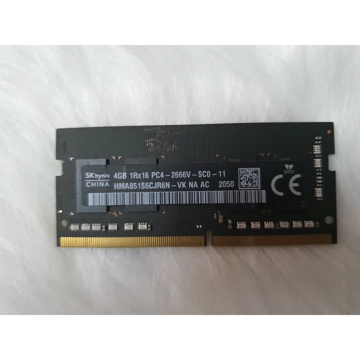 Ram Laptop 4GB DDR4 bus 2666v dùng cho laptop thế hệ Cpu thứ 6, 7, 8, 9,10-Ram đen zin tháo máy tính