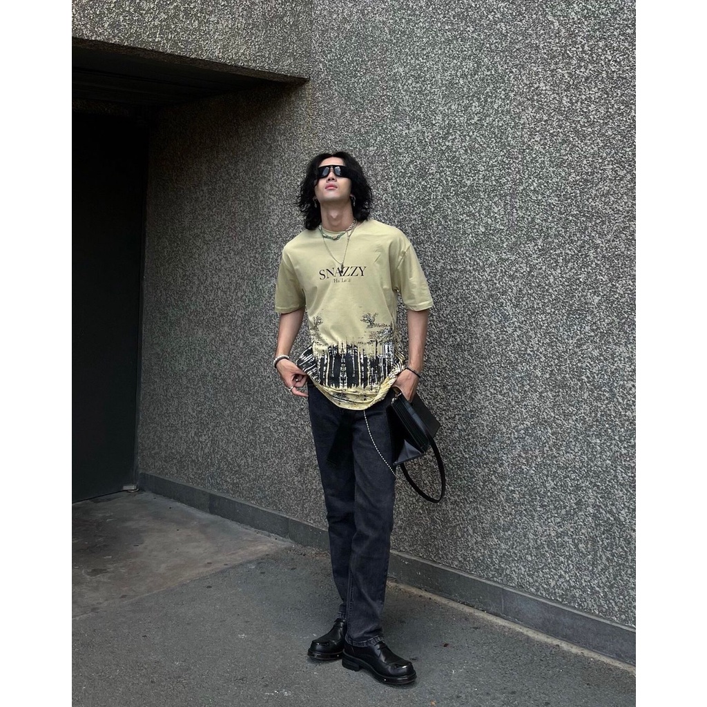 Quần Jeans Baggy Nam Ống Suông Rộng Dáng Đứng Snazzy Straight Grey | BigBuy360 - bigbuy360.vn
