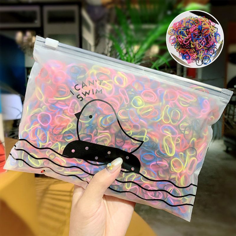 Set 1000 Dây Cột Tóc Nhiều Màu Cho Bé Gái