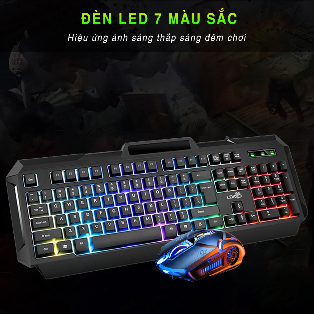 Bàn Phím Máy Tính Gaming SIDOTECH V5 PRO có dây LED RGB công thái học chống nước dành cho dân văn phòng và game thủ | BigBuy360 - bigbuy360.vn